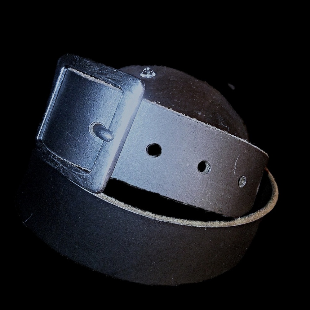 Black leather belt